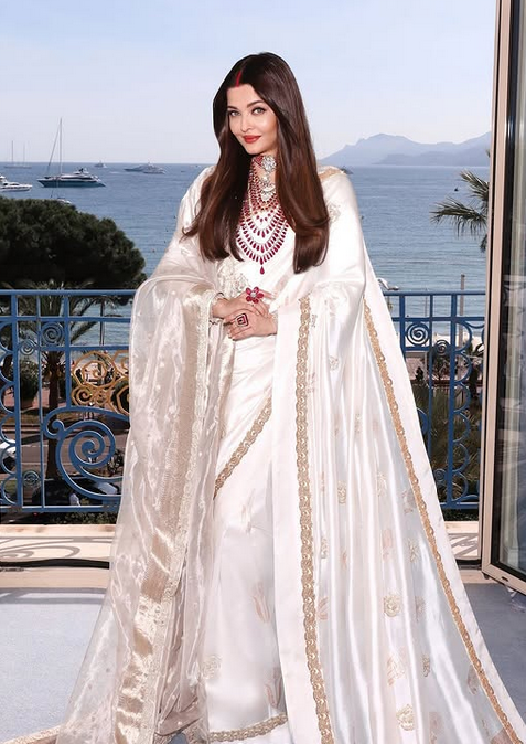 Cannes 2025: Aishwarya Rai in Manish Malhotra Saree, taken from her Instagram