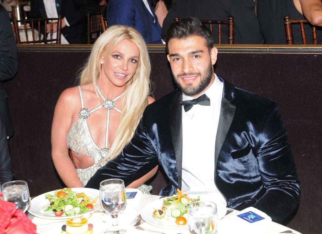 Britney Spears and Sam Asghari on April 12, 2018.