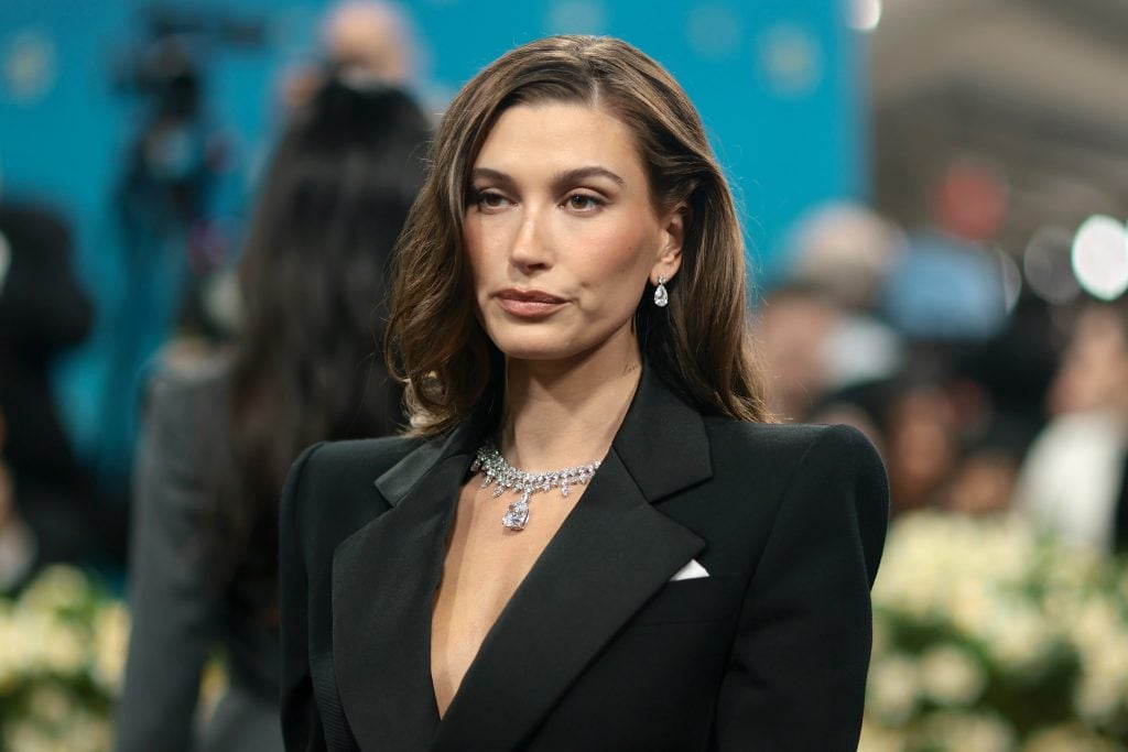 Hailey Bieber on May 5, 2025 at the Met Gala.