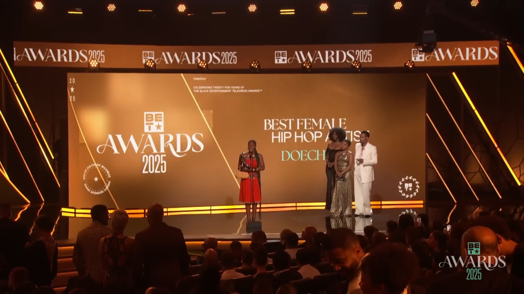 Doechii at the BET Awards in 2025.