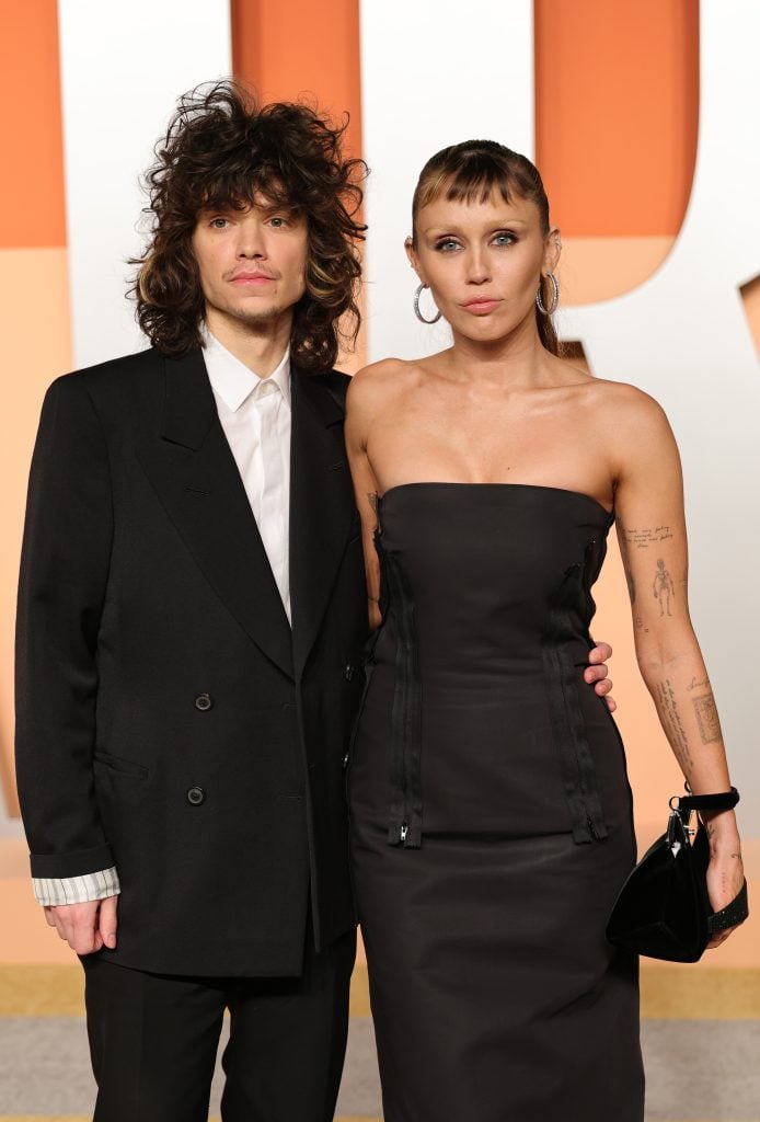 Miley Cyrus and Maxx Morando in March 2025.