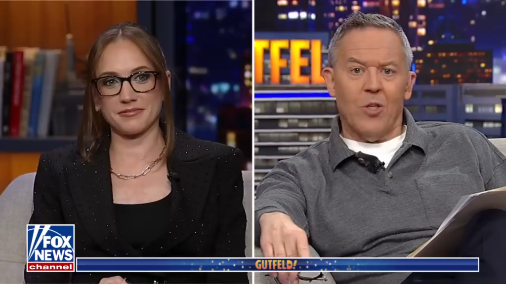 Kat Timpf and Gutfeld himself.