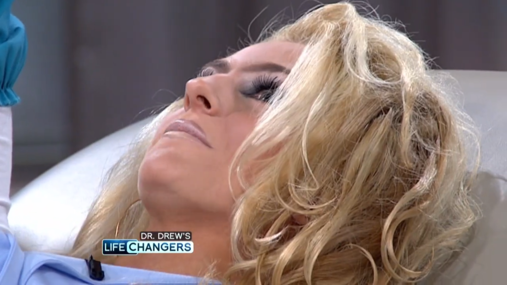 Courtney Stodden lies back on a hospital bed in 2011.