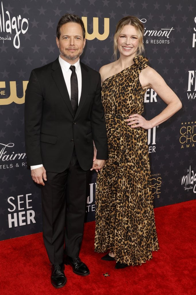 Scott Wolf and Kelley Wolf attend the 28th Annual Critics Choice Awards at Fairmont Century Plaza on January 15, 2023 in Los Angeles, California.