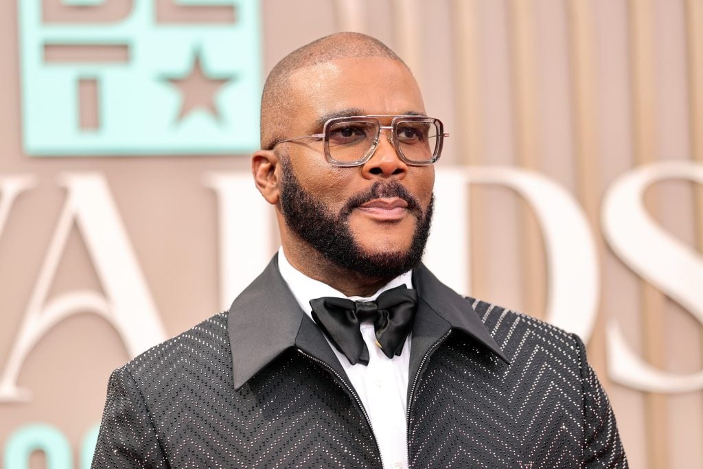 Tyler Perry attends the 2025 BET Awards at Peacock Theater on June 09, 2025 in Los Angeles, California.