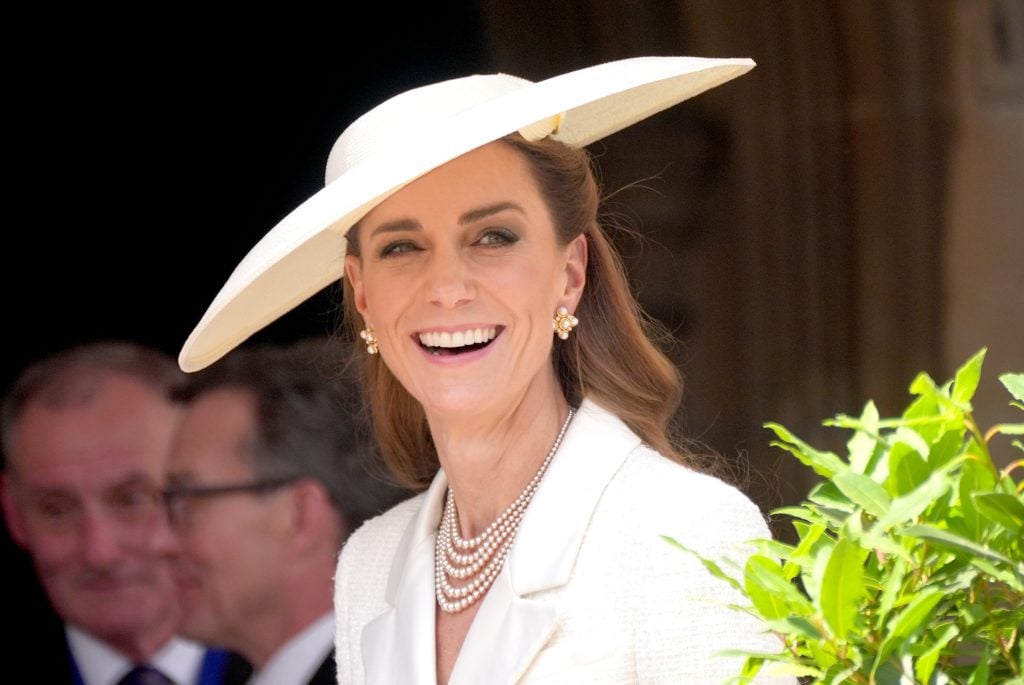 Catherine, Princess of Wales, attends the Order of the Garter service at St George's Chapel, Windsor Castle on June 16, 2025 in Windsor, England.