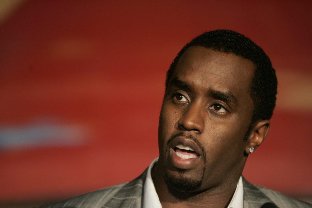 Sean "Diddy" Combs speaks at press conference, 24 October 2007, announcing an alliance with Ciroc Vodka in New York.