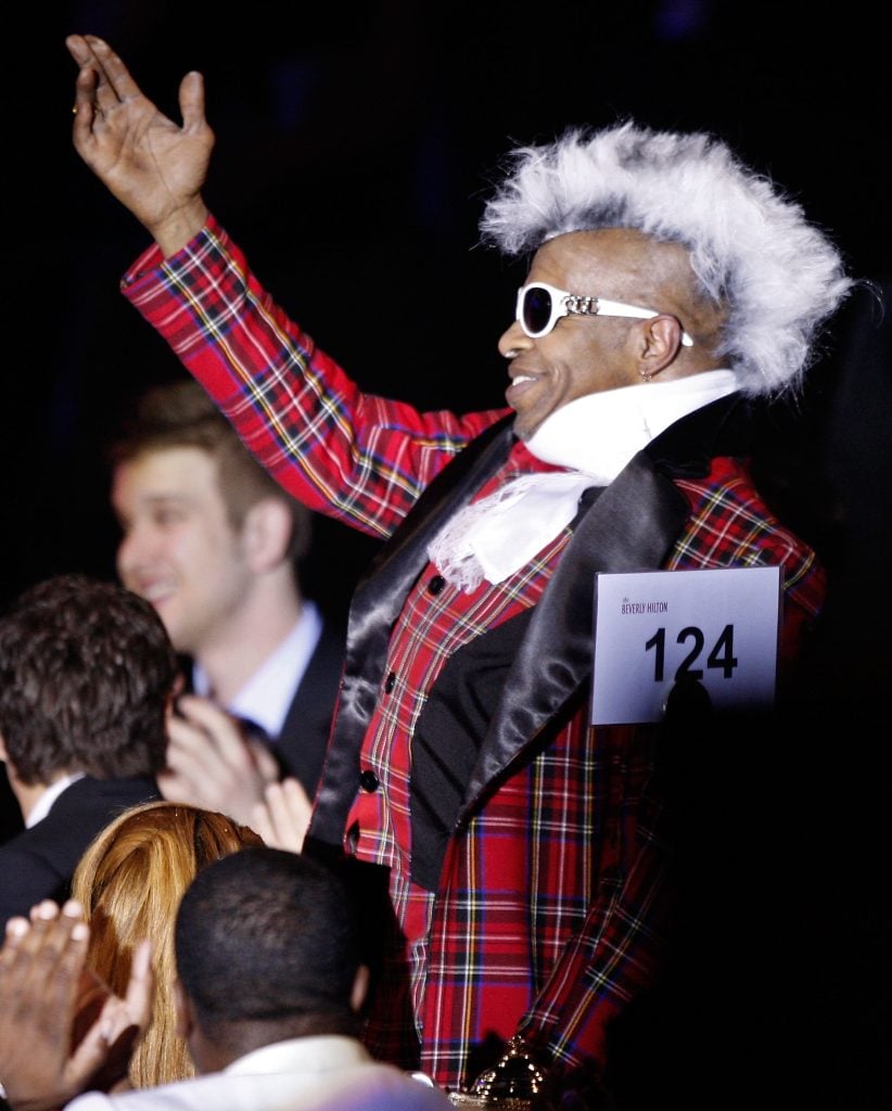 Musician Sly Stone in the audience at the 2009 GRAMMY Salute To Industry Icons honoring Clive Davis at the Beverly Hilton Hotel on February 7, 2009 in Beverly Hills, California.