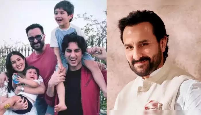 Saif Ali Khan with kids