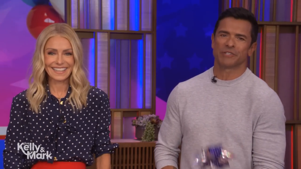 Kelly Ripa and Mark Consuelos in July 2025.